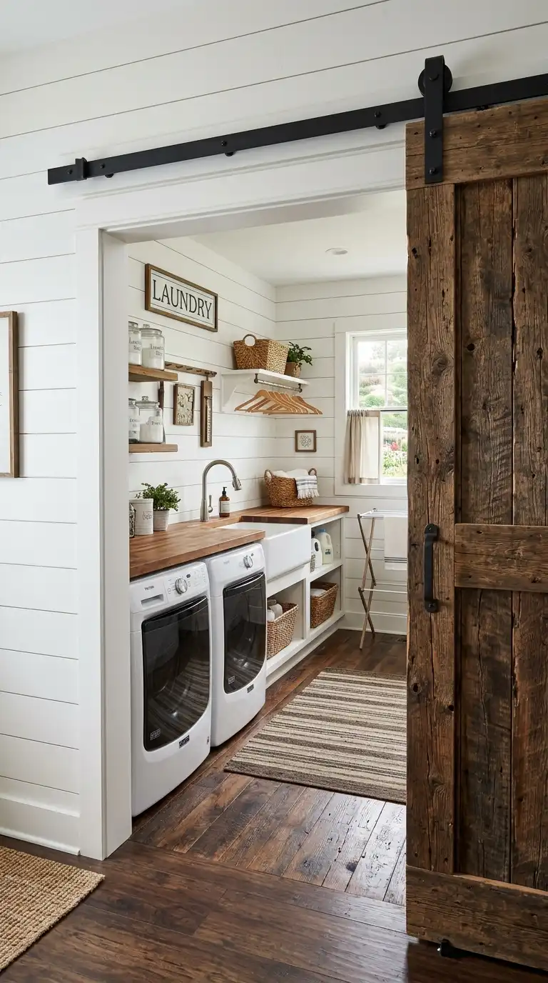 12 Farmhouse Laundry Room Ideas
