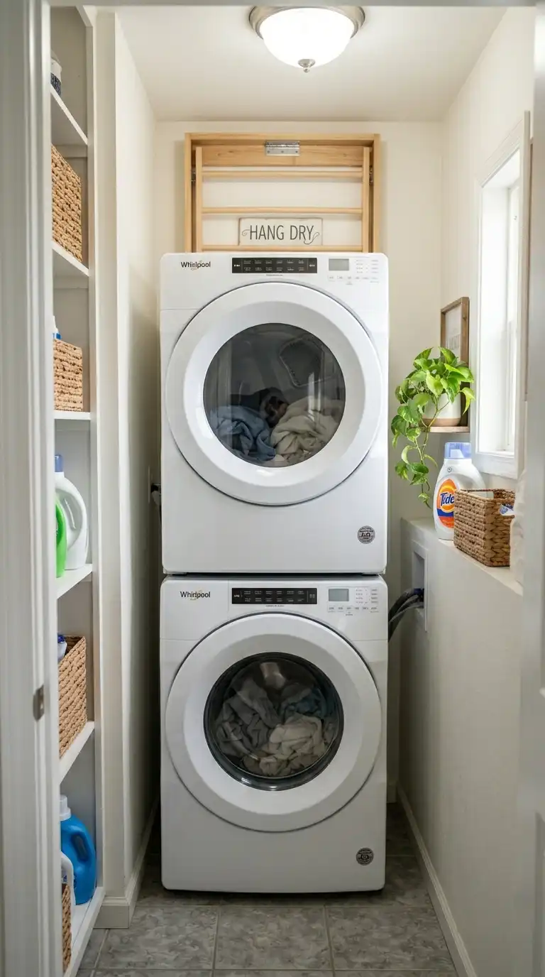 12 Stackable Small Laundry Room Ideas