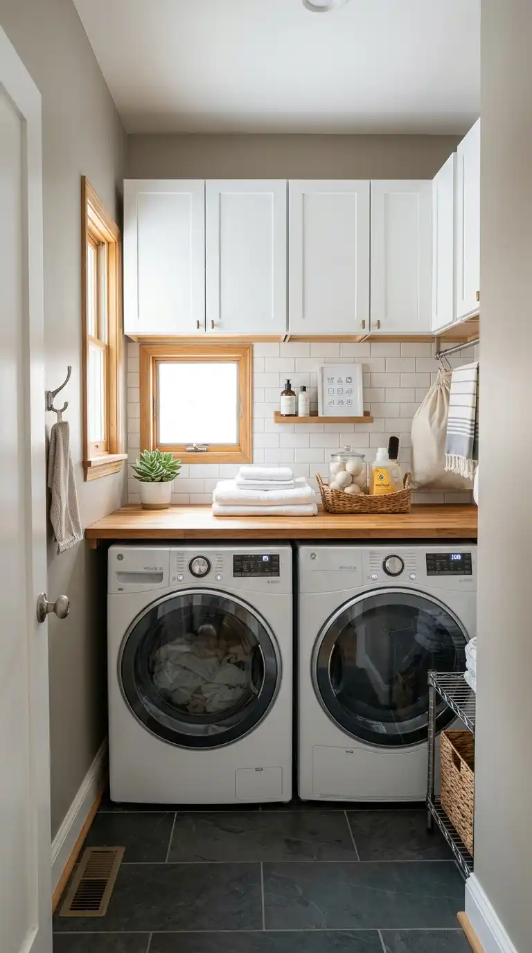12 Narrow Laundry Room Designs
