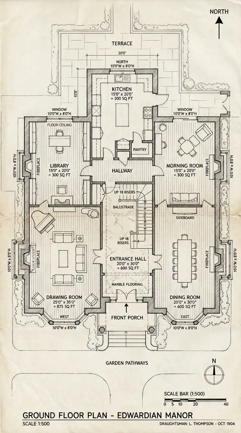 9 English Manor Floor Plans