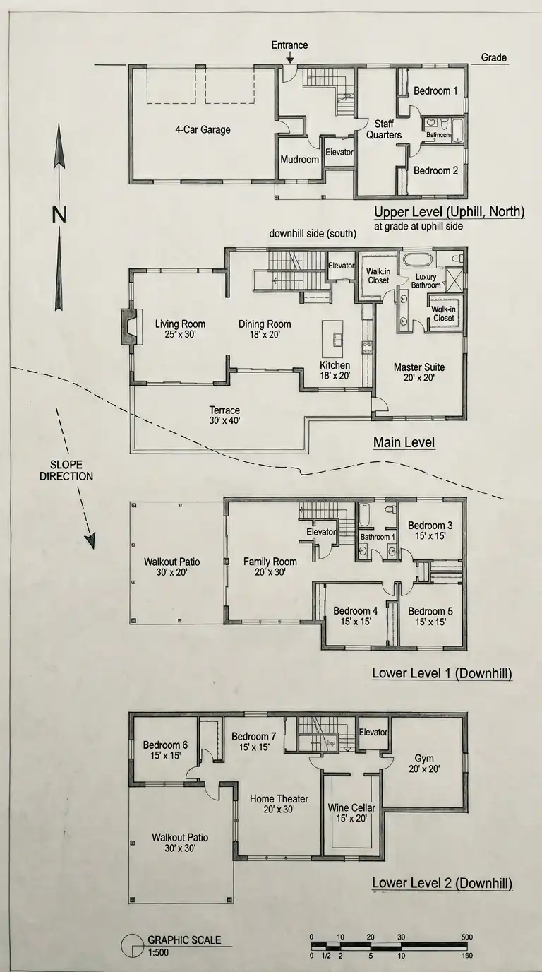 7-Bedroom Floor Plan Designs