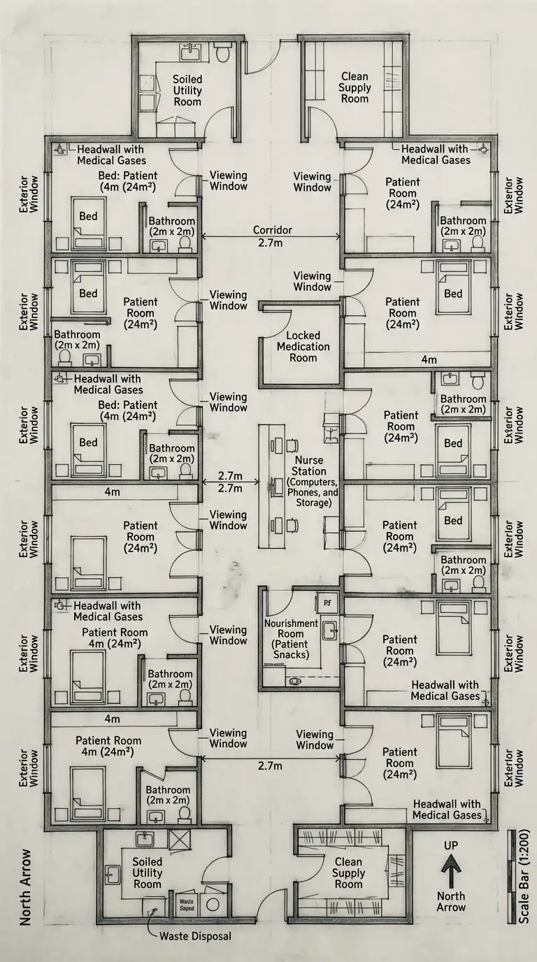 10 Hospital Floor Plan Designs