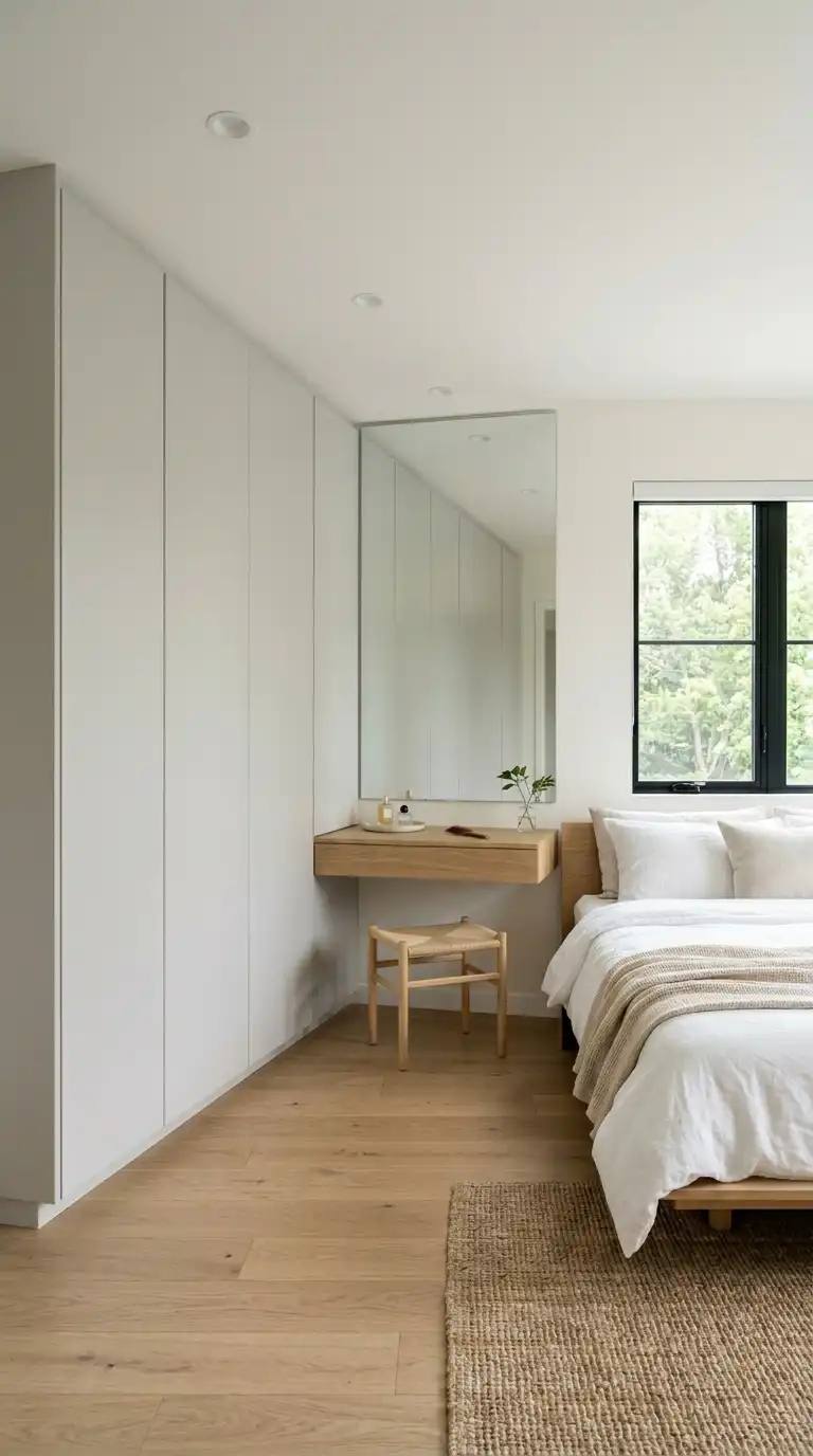 9 L-Shape Wardrobe Design Bedroom Modern with Dressing Table and Mirror Unit