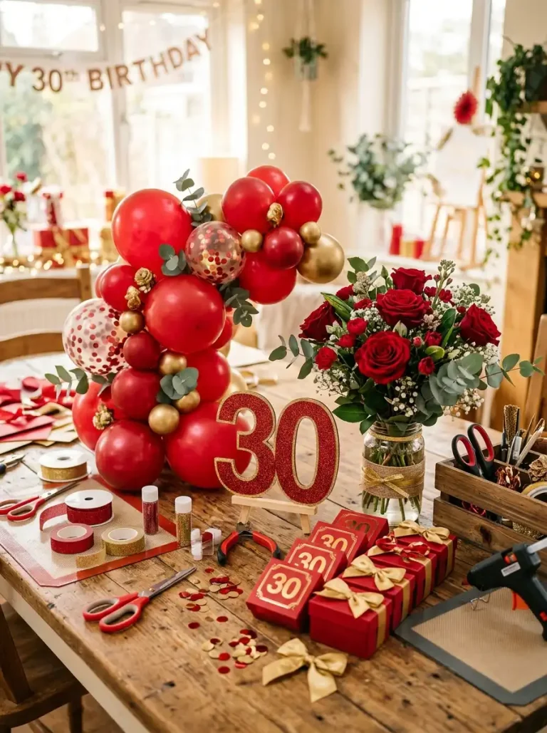 30th birthday red themes ideas for women