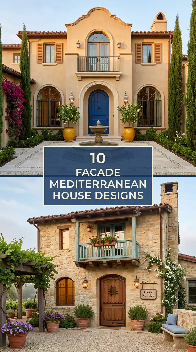 10 Facade Mediterranean House Designs