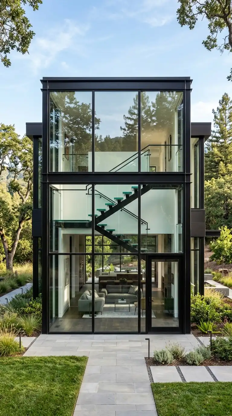 10 Modern Glass Houses Front Designs