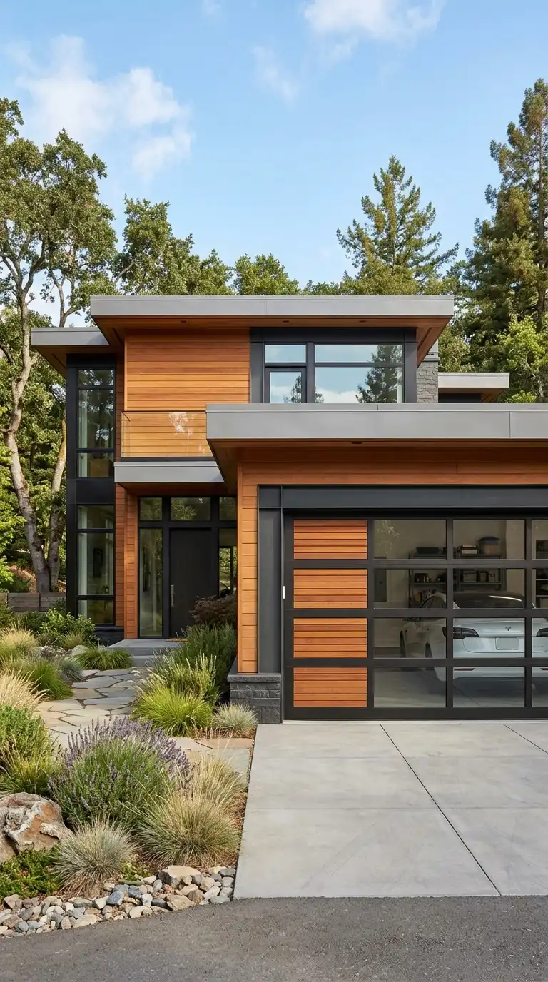 10 Glass Garage Door Designs for Modern Houses
