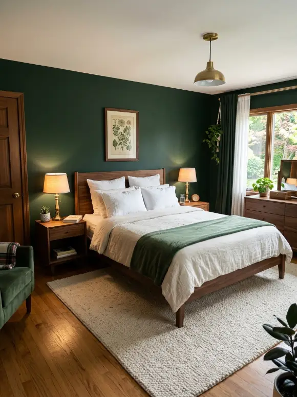 12 Green Cozy Bedroom Ideas