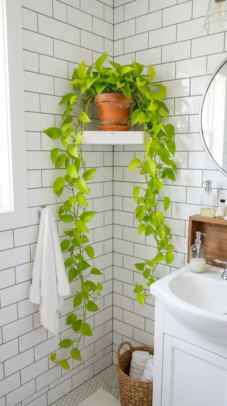 10 Bathroom Pothos Plant Decor Ideas